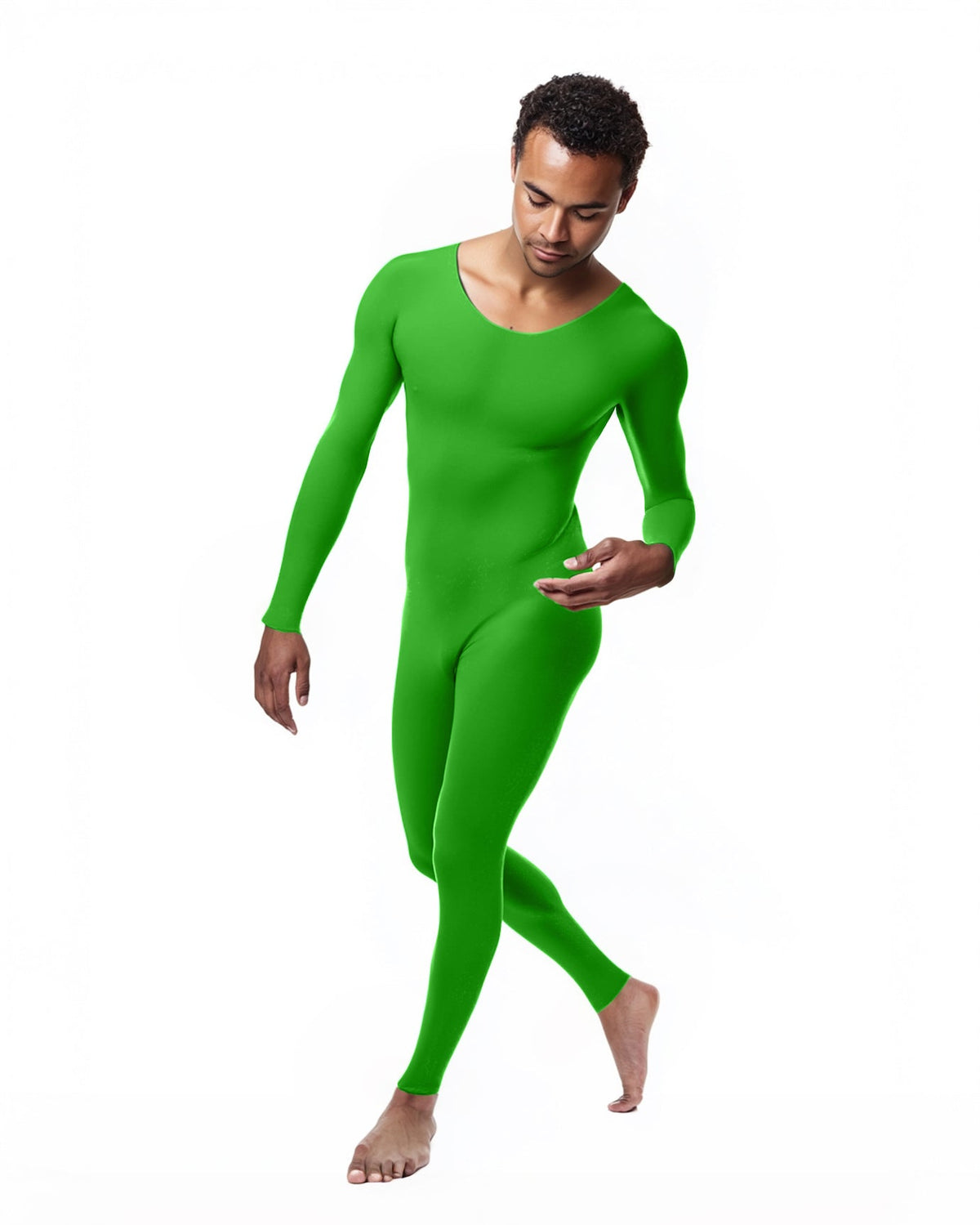 Second Skin Catsuit Bodystocking Opaque Matte Nylon Spandex Dancewear-30