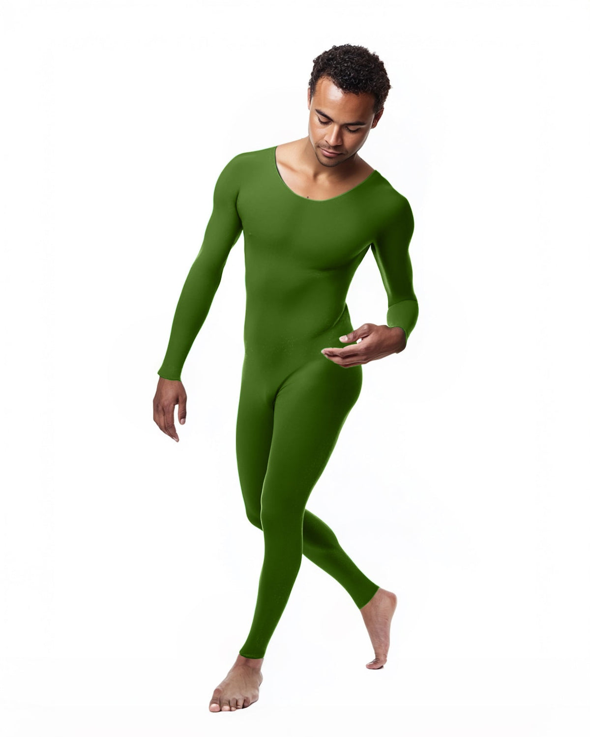 Second Skin Catsuit Bodystocking Opaque Matte Nylon Spandex Dancewear-26
