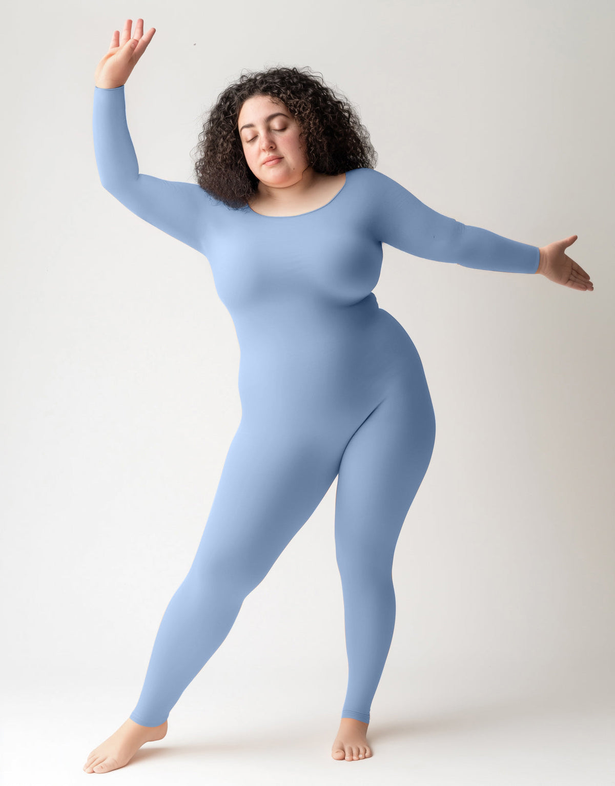 Second Skin Catsuit Bodystocking Opaque Matte Nylon Spandex Dancewear-34