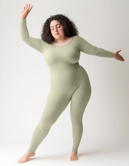Second Skin Catsuit Bodystocking Opaque Matte Nylon Spandex Dancewear-37
