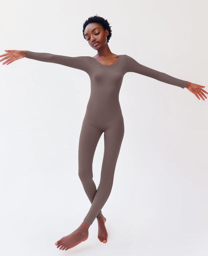 Second Skin Catsuit Bodystocking Opaque Matte Nylon Spandex Dancewear-12