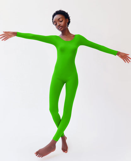 Second Skin Catsuit Bodystocking Opaque Matte Nylon Spandex Dancewear-27