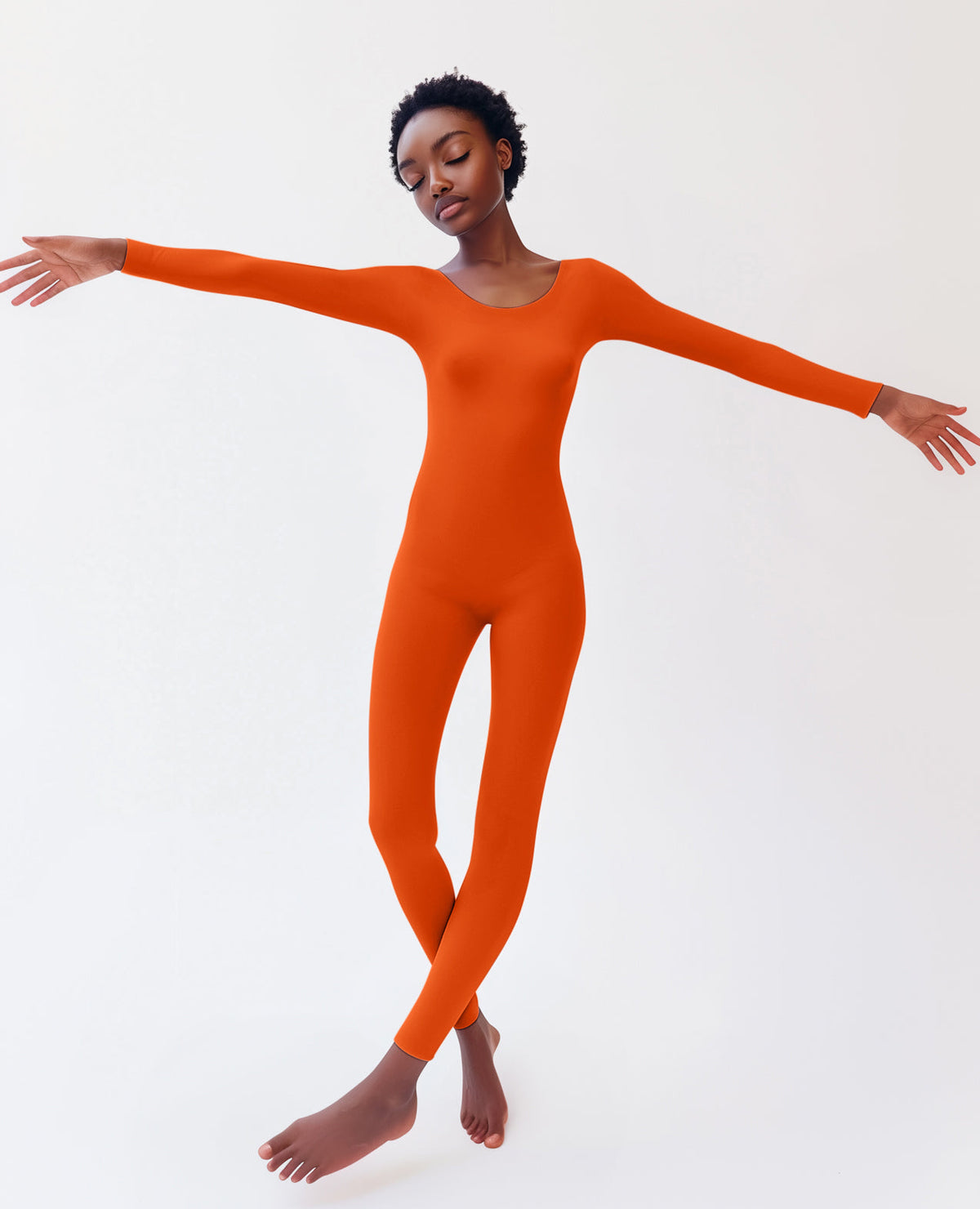 Second Skin Catsuit Bodystocking Opaque Matte Nylon Spandex Dancewear-6
