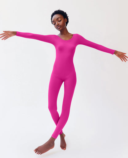 Second Skin Catsuit Bodystocking Opaque Matte Nylon Spandex Dancewear-29
