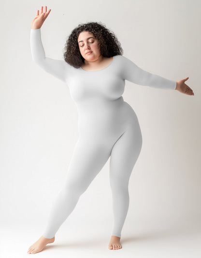 Second Skin Catsuit Bodystocking Opaque Matte Nylon Spandex Dancewear-5