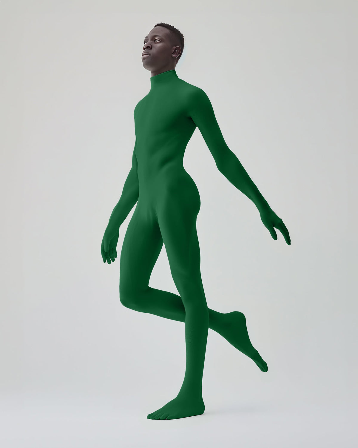 Emerald Second Skin Catsuit Opaque Matte Nylon Spandex Dancewear