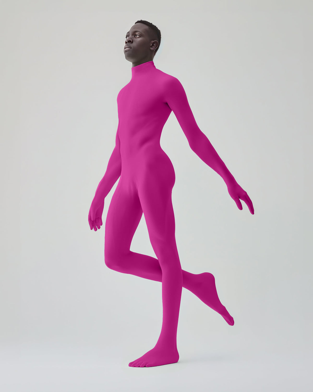 Second Skin Fuchsia Catsuit Opaque Matte Nylon Spandex Dancewear