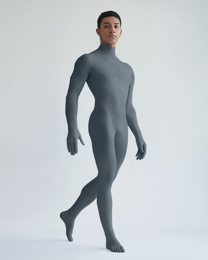 Second Skin Catsuit Grey Opaque Matte Dancewear for Men Women