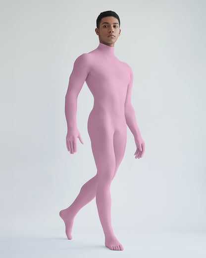 Second Skin Catsuit Light Pink Matte Opaque Dancewear for Men Women