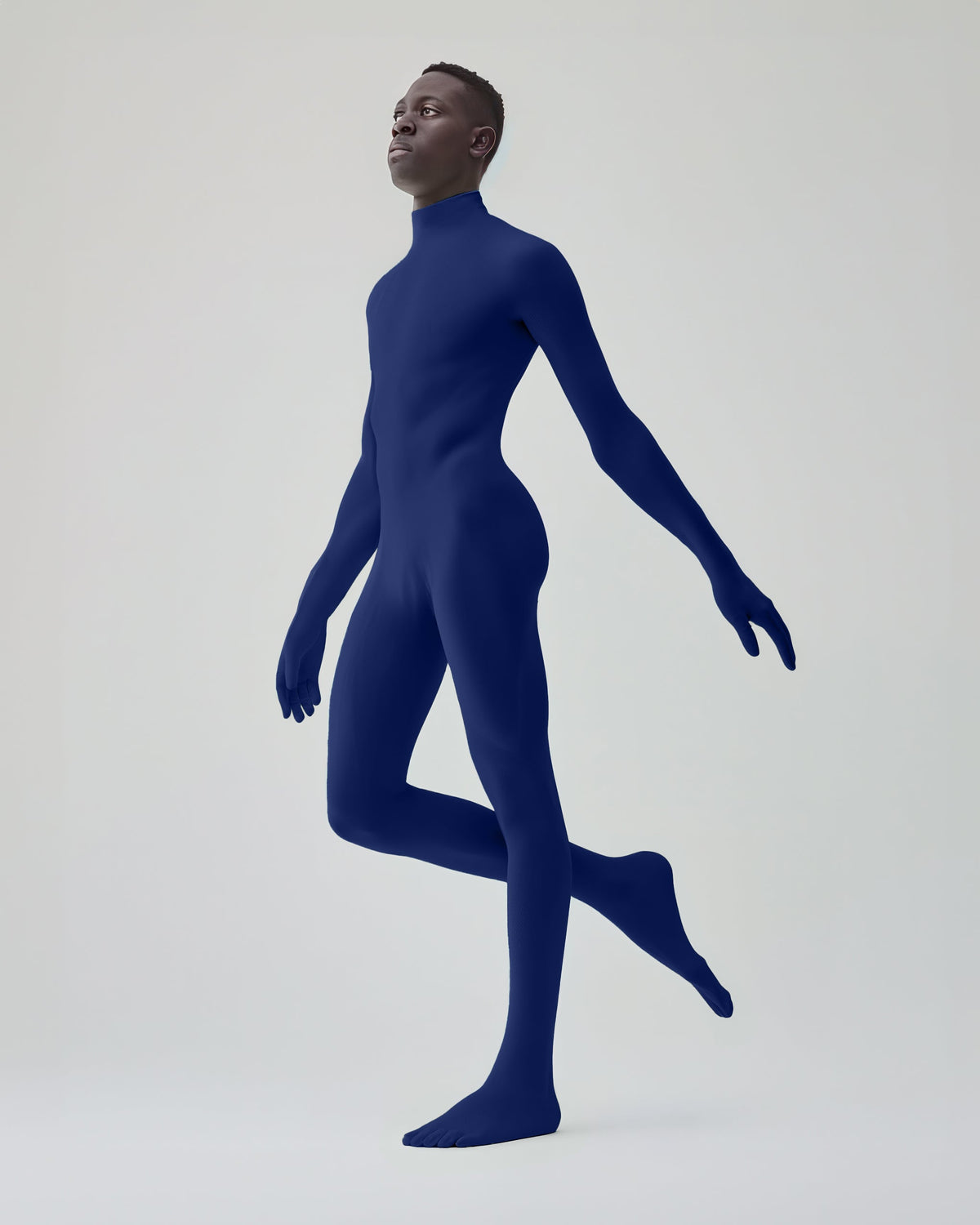 Second Skin Navy Catsuit Opaque Matte Dancewear for Men and Women