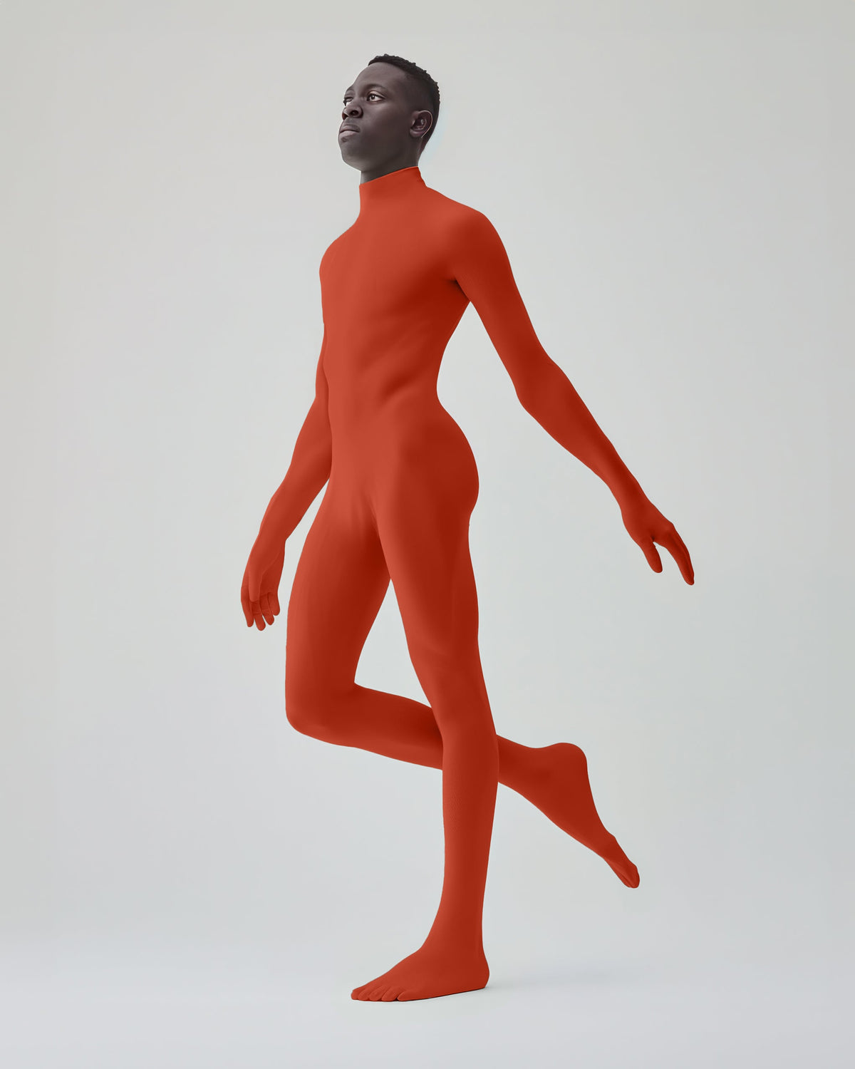 Second Skin Catsuit Rust Matte Opaque 60D Nylon Spandex Dancewear