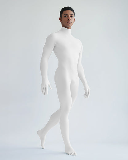Second Skin White Catsuit Opaque Matte Nylon Spandex Dancewear