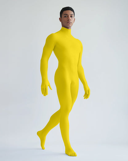 Second Skin Catsuit Yellow Opaque Matte 60D Nylon Spandex Dancewear
