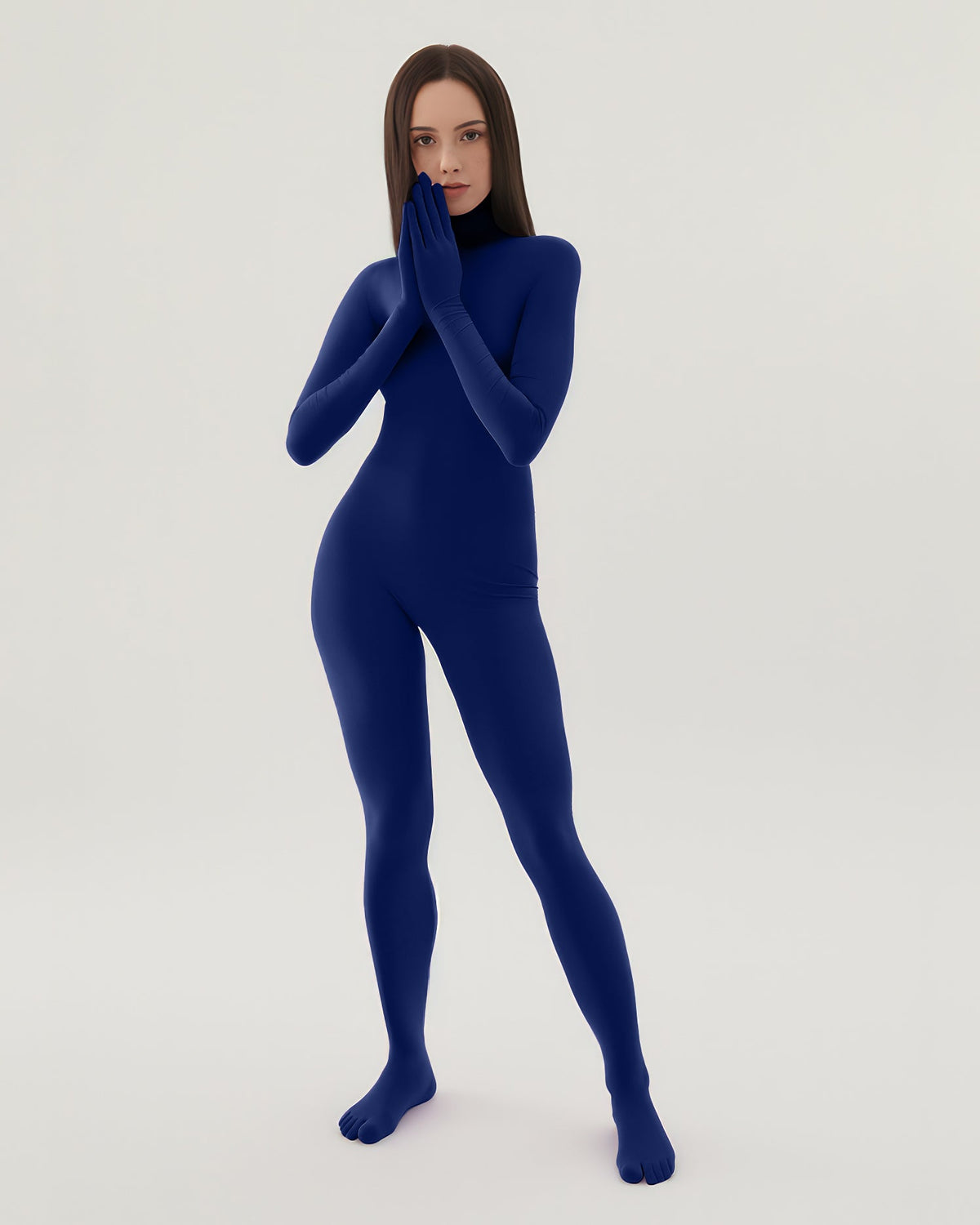 Second Skin Navy Catsuit Opaque Matte Dancewear for Men and Women