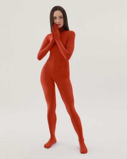 Second Skin Catsuit Rust Matte Opaque 60D Nylon Spandex Dancewear
